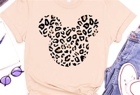 Leopard Print Mickey Shirt, Animal Kingdom Shirt for Women, 